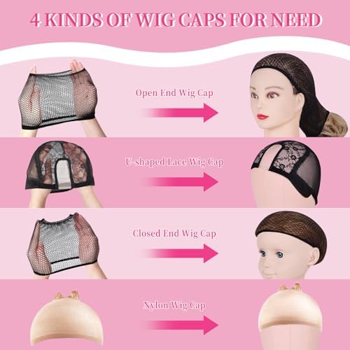 22" Mannequin Head 63" Tripod Wig Head Stand for Wigs Making Display, Pink - Image 5