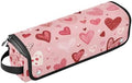 Hair Tools Travel Bag with Heat Resistant Mat 2-in-1 Hot Tools Travel Bag Organizer Flat Curling Iron Travel Case for Straightener Pink Cute Hearts by WelcometoElliTarr