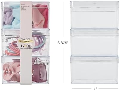 Scunci by Conair 82 piece hair accessory kit - hair accessories for women - claw clips - includes stackable storage - Image 4