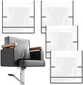 Hoolerry 4 Pcs Salon Chair Cover, Clear Square Chair Protectors, Black Edge by Hoolerry