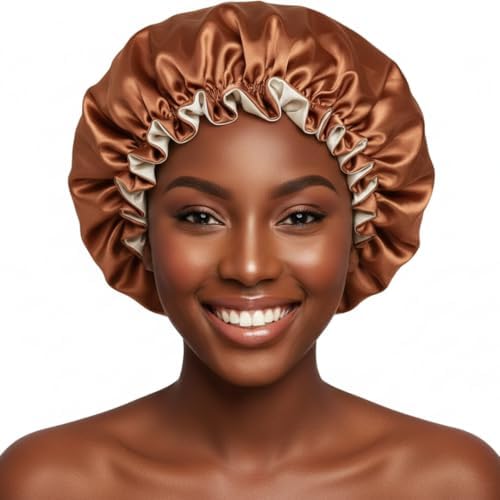 Silk Satin Hair Bonnet for Sleeping Reversible by PrettyRobes