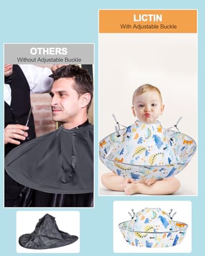 Lictin Haircut Capes Umbrella for Kids - Hair Cutting Haircut Cape Kids Waterproof Foldable Adjustment - Image 6