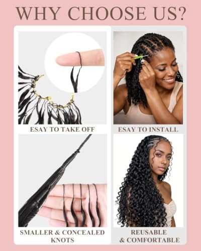P4/30 Auburn-Chocolate Brown 18 Inch Human Crochet Hair for Black Women Feather Crochet Extensions 110g 80 Strands Resusable Miracle Look Hair Bundles Soft Lightweight Small Knots Deep Wave - Image 2