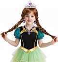 Brown Braided Wig for Girls Princess Cosplay Wigs Set Halloween Cosplay Hair Wigs (Brown/Braided) by HORTYZON