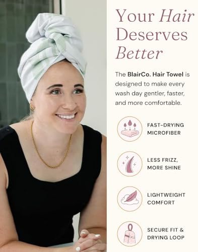New Microfiber Hair Towel Collection – Matcha Groove Quick Dry Hair Towel Wrap for Women – Anti-Frizz Microfiber Hair Turban for Long, Curly & Thick Hair with Large Loop Closure - Image 5