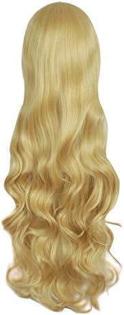 MapofBeauty 32 Inch Long Hair Spiral Curly Cosplay Costume Wig,Mixed Golden - Image 2