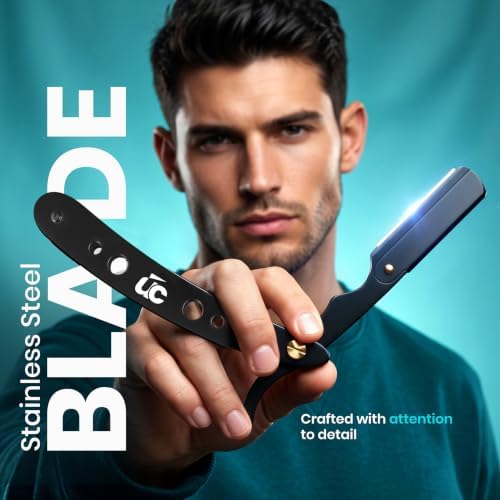 Utopia Care Barber Straight Razor for Men- 100pc Blades Straight Edge Razor - Image 6