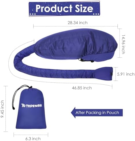 TEPENAR Hair Dryer Bonnet Attachment: Upgraded Extra Large Hooded Dryer Adjustable Hair Dryer Caps - Easy to Use for Natural Curly Textured Hair Care Styling Fast Drying - Dark Blue - Image 3