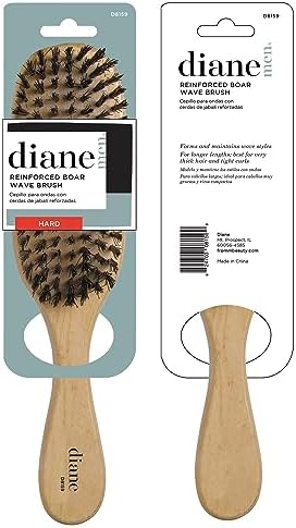 Diane Reinforced Boar Bristle Wave Brush for Men and Barbers – Hard Bristles for Thick to Coarse Hair – Use for Detangling, Smoothing, Wave Styles, Restore Shine and Texture - Image 5