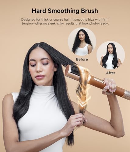 DREAME AirStyle Pro 7-in-1 Hair Styler & High Speed Dryer | Snap-on Attachments for Curling, Smoothing, Volumizing | Fast Drying, Frizz Control, Cool Shot | Luxury Leather Package, 120V Voltage - Image 5
