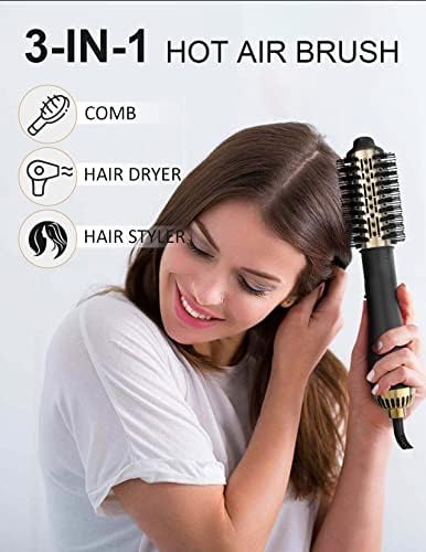 LANDOT Hair Blow Dryer Brush 60mm One-Step Hot Air Styler Blowout Volumizer - Image 2