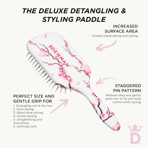 Denman Power Paddle Hair Brush for Quick and Convenient Detangling, Blow Drying and Styling - Combination of D3 Styling Pens & Paddle Brush - For Men and Women P038 - Image 6