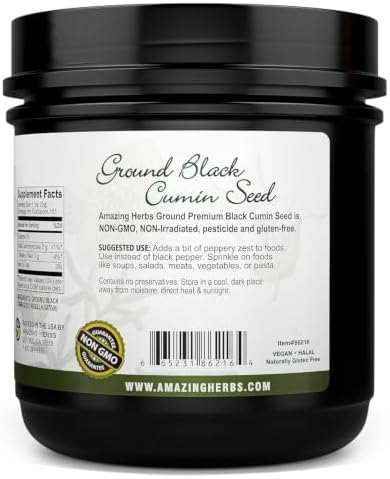 Amazing Herbs Ground Premium Black Seed - 16 Oz Container - Image 3