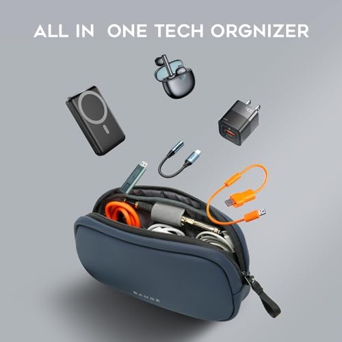 BANGE Cable Organizer Travel Case, Tech Pouch for Traveling Accessories, Carry Storage for Cords, Charger, Adapter, Cables, Power Bank - Image 4
