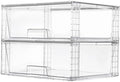 Vtopmart 2 Pack Large Clear Stackable Plastic Storage Drawers for Closet by Vtopmart