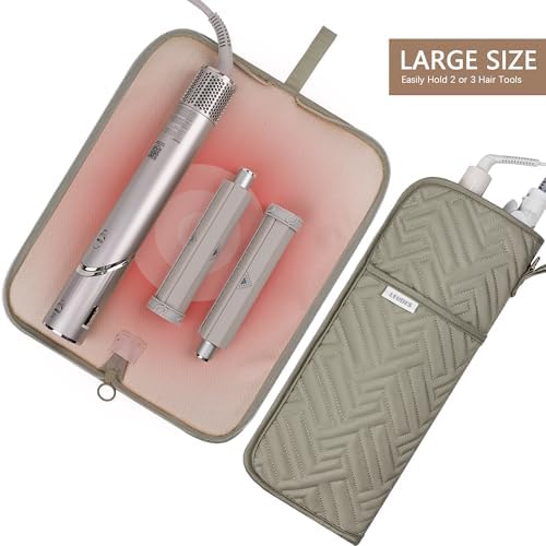 Leudes Hair Tools Travel Bag Case Hot Heat Resistant Mat 2 in 1 Pouch - Image 2
