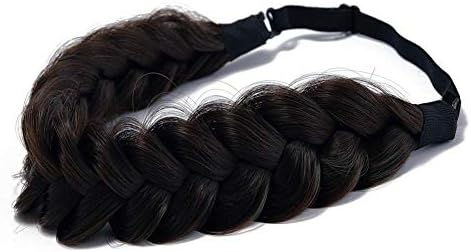 Synthetic Hair Braided Headband Classic Wide Strands Wedding Disorderly Fluffy Braids Wig Band Women Beauty Accessory - Image 5