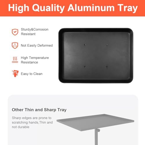 Salon Tray Cart, Metal Tattoo Tray with Tool Holder, Service Rolling Tray Adjustable Height, Storage Tray Trolley for Salon Spa Dental Use, Rolling Tray Cart - Image 3