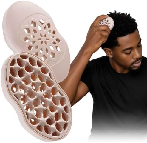 Curl Defining Brush for 3C-4C Hair, Washable TPE Hair Sponge Alternative for Natural Coils, Finger Coil Styling Tool for Men and Women, Reusable Curl Creator(1, khaki) by Unknown