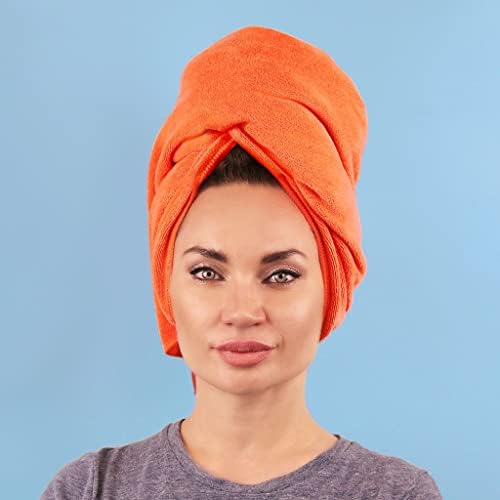 Sleek'e Sleeke Microfiber Hair Drying Towel - Coral, Quick Drying Hair Towel, Reduces frizz, Super Absorbent by SleekeHair