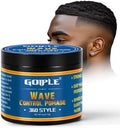 Goiple Natural Wave Pomade Strong Hold Easy Wash 360 Wave Training Hair Cream, Waves Grease for Men Water-Based Hair Cream for Wave, Moisture, Control and Silky Shine, Wave Pomade for Black Men 4oz by Goiple