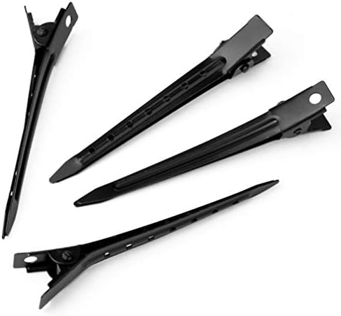 48 Packs Duck Bill Clips, Bantoye 2.75 Inches Rustproof Metal Alligator Curl Clips with Holes for Hair Styling, Hair Coloring, Black - Image 5