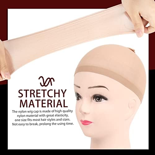 Fandamei Wig Cap, 4PCS Nylon Wig Caps Nude for Women, Stocking Wig Caps for Halloween, Cosplay. Wig Cap for Women, Men, Kids, Stocking Caps for Wigs - Image 4