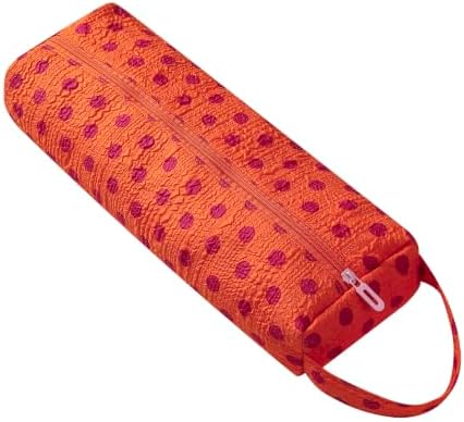 RSRSLEII Polka Dot Hair Tools Travel Bag,Hair Styling Accessories Storage Case for Shark FlexStyle,Dyson Airwrap Hair Dryer,Curling Iron,Straightener,Revlon Hair Tools,Portable&Foldable(24Orange) by RSRSLEII