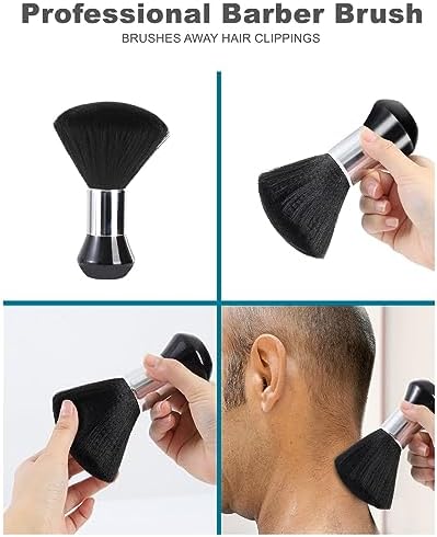 Kids Barber Cape with Neck Duster Brush, Salon Hair Cutting Apron - Image 4