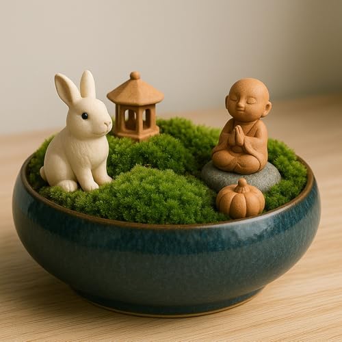 Oncpcare Lotus Bowl Planter – Glazed Ceramic Water Plant Pot for Indoor Outdoor Use, Shallow Hydroponic Vase for Lotus Seeds, Succulents, Bonsai, Water Lily Arrangement (Blue) - Image 6