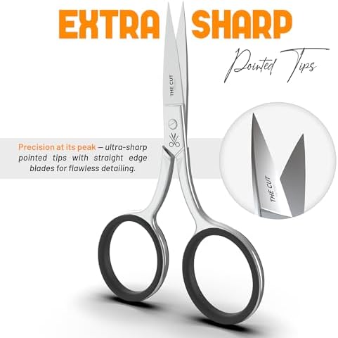 The Cut Factory® Precision Facial Hair Scissor Premium Stainless Steel Grooming Tool for Eyebrows, Mustache & Beard One Tool, All Power – No Fillers, (1x scissors only) - Image 6