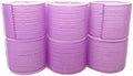 6 PC - Jumbo Self Stick Grip Curlers Plastic Hair Rollers - Great For Long Hair (Purple) by Unknown