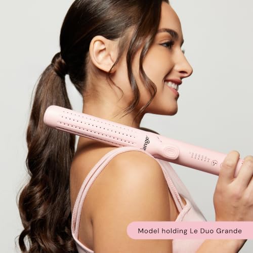 L'ANGE HAIR Le Duo Grande 360° Airflow Styler | Curl & Straighten with One Tool | 5.3" Snag-Free Titanium Plates | Cooling Air Vents to Set Curls | Adjustable Temp & Auto Shut-Off | Blush - Image 4