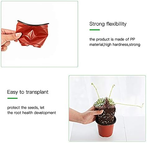 JERIA 100-Pack 4 Inch Plastic Plant Nursery Pots Come with 100 Pcs Plant Labels, Seedling Flower Plant Container and Seed Starting Pots - Image 5