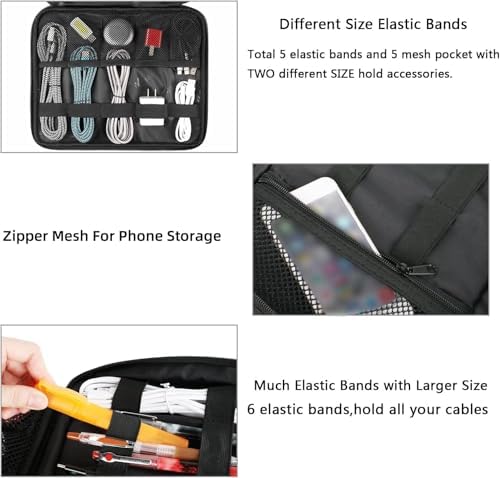 MATEIN Cable Organizer Bag, Large Travel Storage Bag, Sturdy Tool Case - Image 4