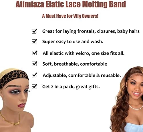 3 Pcs Elastic Bands for Wigs - Lace Melting, Edge Wrap to Lay Edges (Silver, Leopard, Black Pack) - Image 2