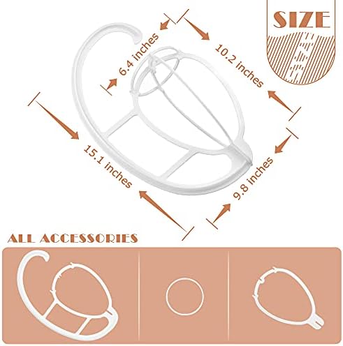 Dreamlover Hanging Wig Stand for Fast Drying Wig, White, 2 Sets - Image 3