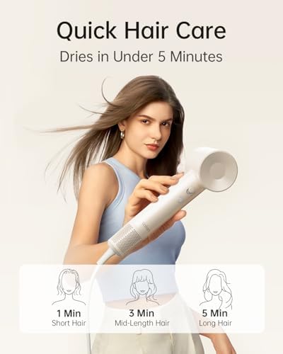 Laifen SE Lite High-Speed Ionic Hair Dryer with Diffuser, Milktea - Image 2