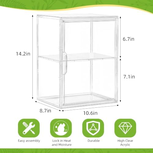 Mini Greenhouse Indoor with Magnetic Door, L-2tier-2pcs - Image 6