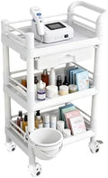 3 Tier Rolling Medical Cart, Utility Trolley with Drawer & Wheels by Inracity