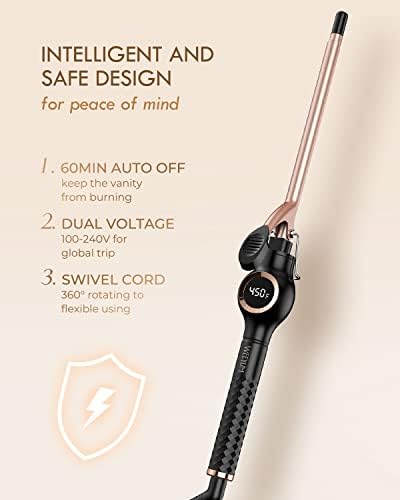 Small Curling Iron 3/8 Inch, Tiny Curling Wand for Short Hair, Dual Voltage - Image 6