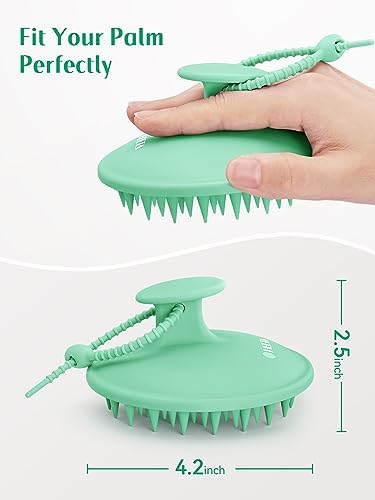 HEETA Silicone Scalp Massager Hair Scrubber Shampoo Brush for Hair Growth - Image 2
