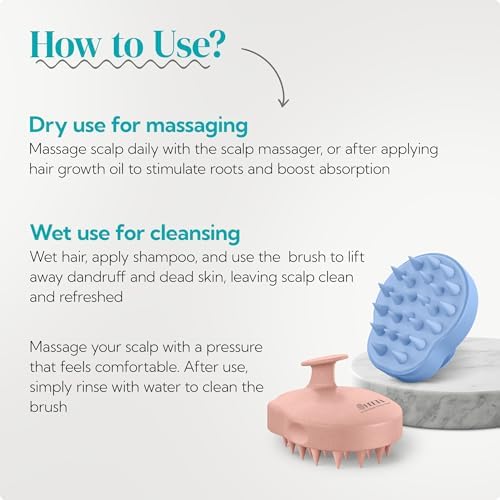 HEETA 2-Pack Large Scalp Massager Scrubber Shampoo Brush for Hair Growth - Image 5