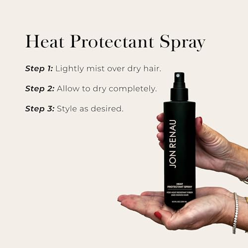 Jon Renau Heat Protectant Spray, Heat Activated Wig Spray for Human and Synthetic Hair, Non Stick Thermal Styling Support for Heat-Friendly Wigs and Extensions, 8.5 Ounces - Image 4