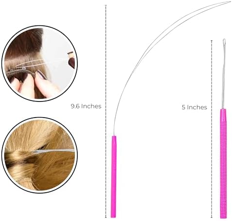 SIVOTE Hair Extension Pliers Tool Kit, Stainless Steel, Pink - Image 3