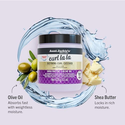 Aunt Jackie's Curl La La, Lightweight Curl Defining Custard, Enriched with Shea Butter & Olive Oil, Basic, 15 Ounce (Pack of 12) - Image 5