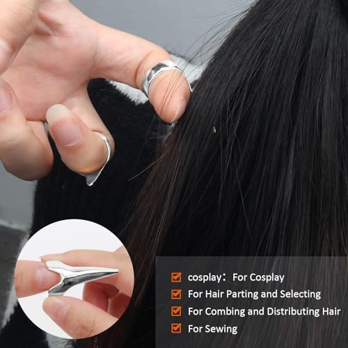 17 PCS Hair Parting Tools Set Square, Coldairsoap Stitch Braid Tool Finger - Image 3