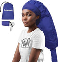 TEPENAR Hair Dryer Bonnet Attachment: Upgraded Extra Large Hooded Dryer Adjustable Hair Dryer Caps - Easy to Use for Natural Curly Textured Hair Care Styling Fast Drying - Dark Blue by HOME