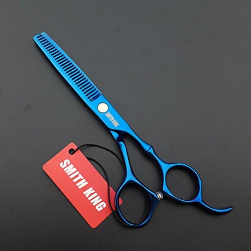6.0 Inches Professional hair cutting thinning scissors set with razor (Blue) - Image 6