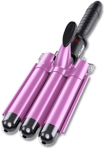 kuwa 3 Barrel Curling Iron,Crimper Hair Tool,Hair Crimper for Women,WaverHair Tool,Hair Waver with LCD Temperature Display by kuwa